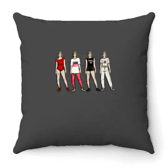 hayley williams eras tour paris transparent background Throw Pillows