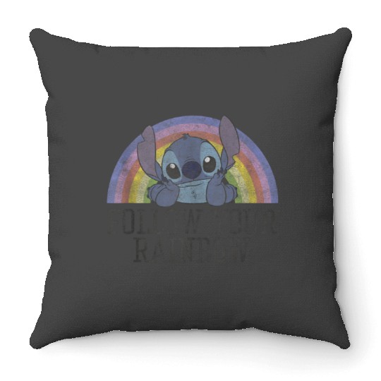Disney Lilo Stitch Follow Your Rainbow Throw Pillows
