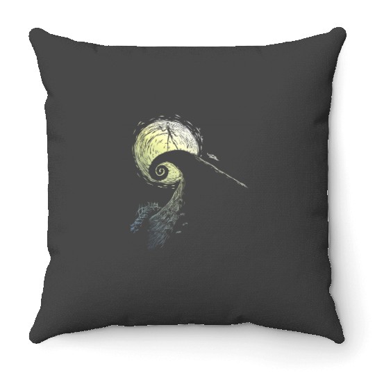 Disney The Nightmare Before Christmas Jack Spiral Hill Throw Pillows