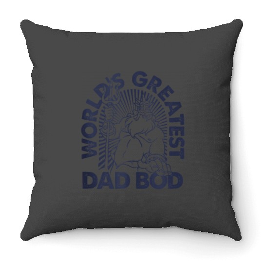 Disneyss The Little Mermaid King Triton World's Greatest Dad Throw Pillows