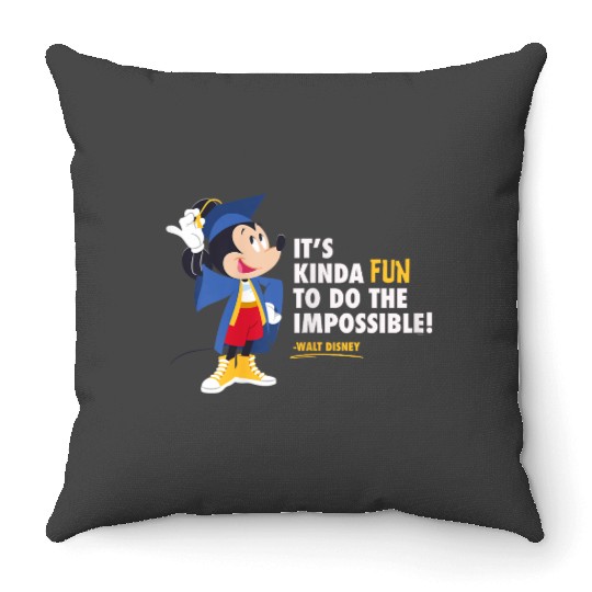 Disney Mickey Mouse Graduation New Grad Do The Impossible gifts trends Throw Pillows