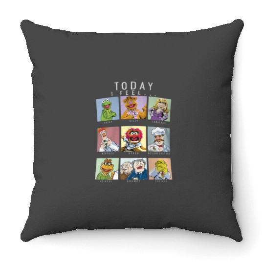 Disney The Muppets Today I Feel Box Up Character Portraits Throw Pillows