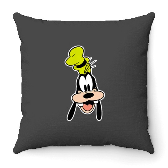 Disney Mickey And Friends Goofy Face Small Pocket Logo gifts trends Throw Pillows