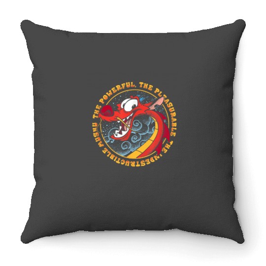 Disney Mulan Mushu Powerful Pleasurable Indestru Throw Pillows