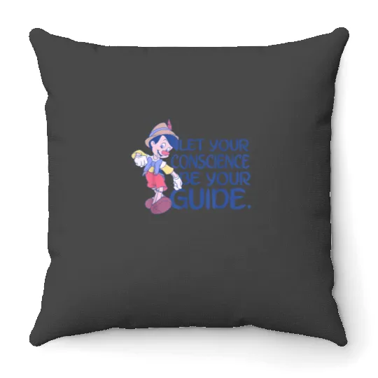 Disney Pinocchio Let Your Conscience Be Your Gui Throw Pillows