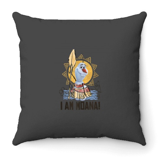 Disney Olaf Presents Moana Costume Sketch Throw Pillows