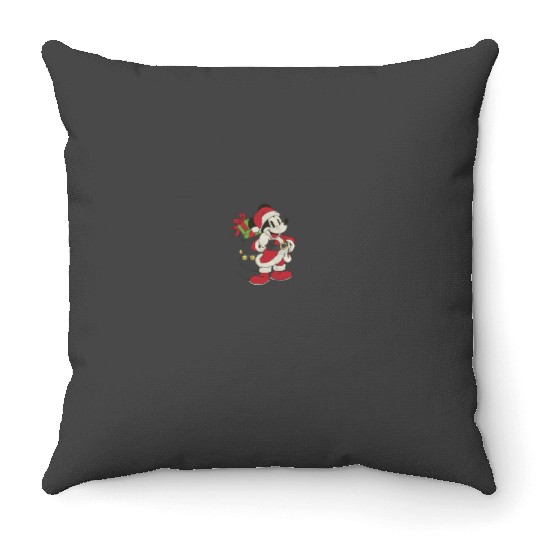 Disney Mickey Mouse Christmas Santa Claus Portrait Throw Pillows