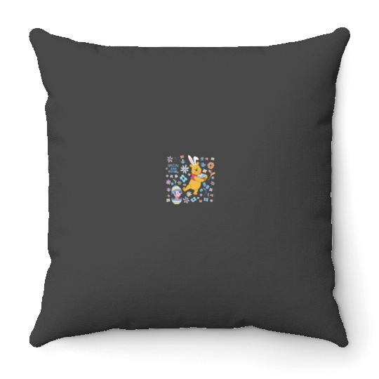 Disney Winnie the Pooh Piglet Easter Besties and Blooms Throw Pillows