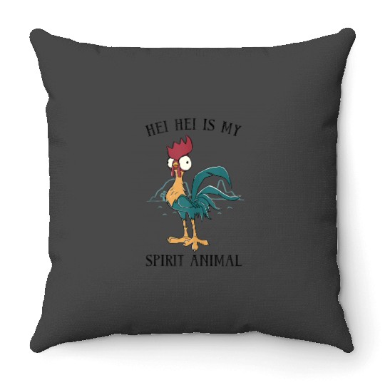 Disney Moana Hei Hei Is My Spirit Animal Portrait Throw Pillows