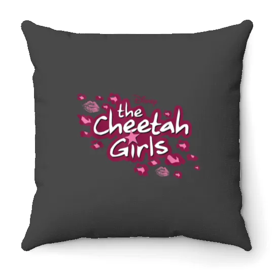 Disneyss Channel The Cheetah Girls Logo Pink Animal Print Throw Pillows
