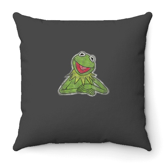 Disney The Muppets Simply Green K the frog Throw Pillows