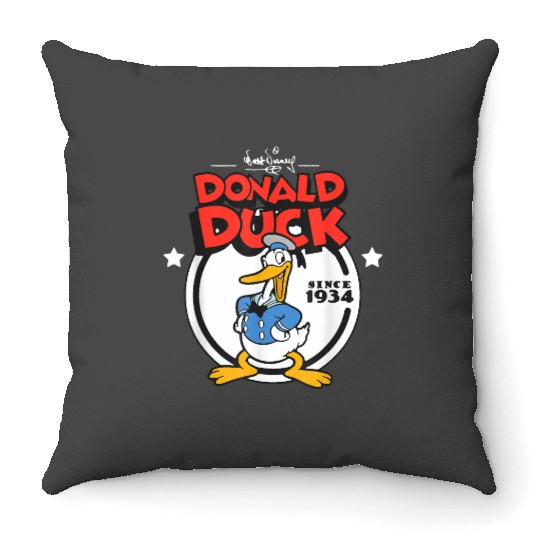 Disney Donald Duck 90th Anniversary Since 1934 Retro Vintage gifts  Throw Pillows