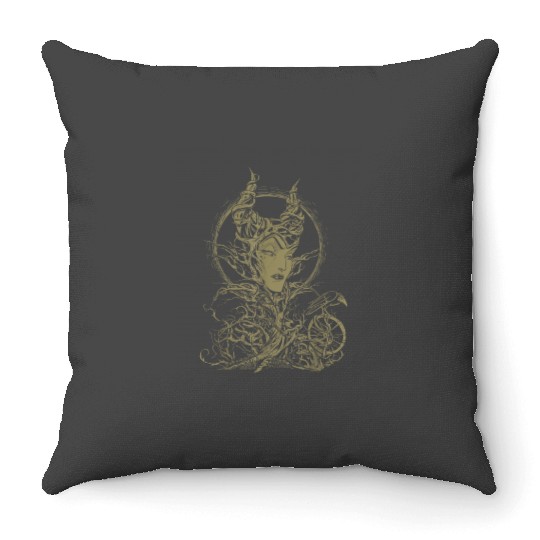 Disney Sleeping Beauty Maleficent Crow Branches Throw Pillows