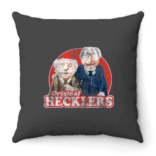 Disney The Muppets The Original Hecklers Distressed Poster gifts  Throw Pillows
