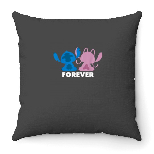 Disney Stitch and Angel Forever Throw Pillows