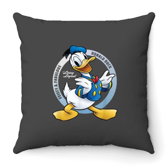 Disney Donald Duck 90th Anniversary Feisty Fabulous Legend gifts  Throw Pillows
