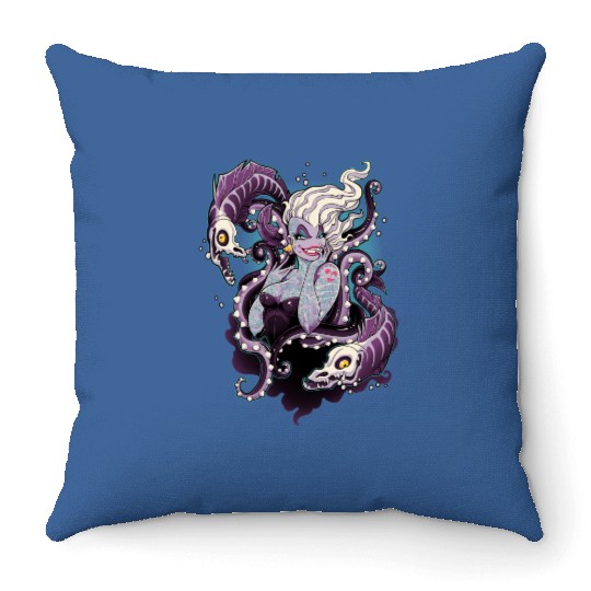 Disney Ursula Haters Gonna Hate Disney Comfort Colors Throw Pillows
