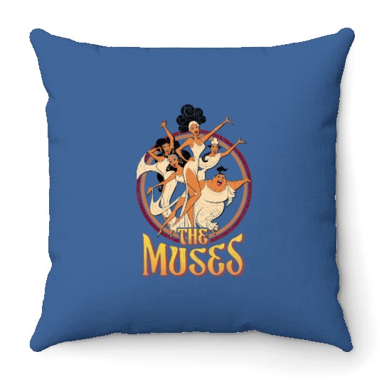 Retro 90s Disney Diva The Muses Hercules Throw Pillows