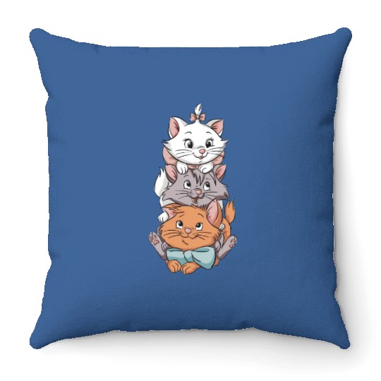 The Aristocats Throw Pillows, Marie Aristocats Throw Pillows, Disneyland Throw Pillows, Berlioz Toulouse Throw Pillows