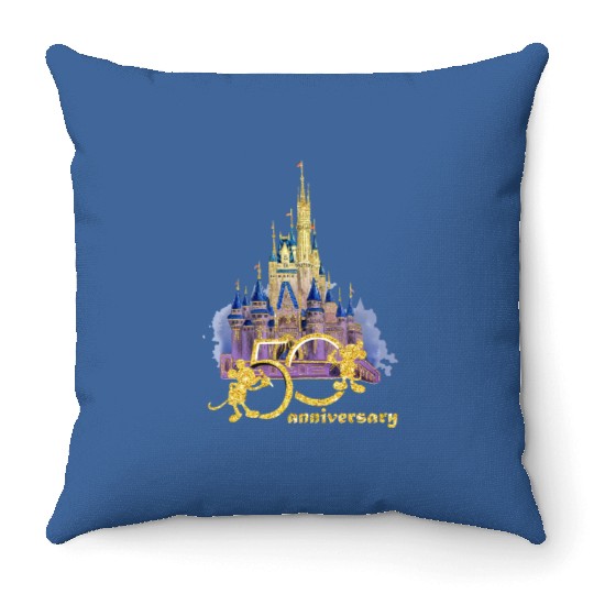 Disney 50th Anniversary Throw Pillows, Disney Magic Kingdom Throw Pillows, Matching Disney Family Throw Pillows