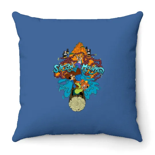 Splash Mountain Comfort Colors Throw Pillows, Disney Mountain Throw Pillows