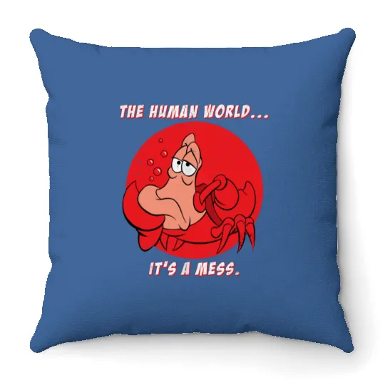 Disney The Little Mermaid Throw Pillows, Sebastian Crab The Human World