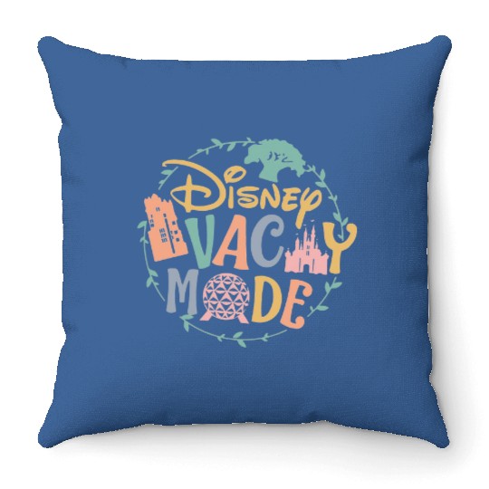 Disney Vacay Mode Throw Pillows, Disney Epcot Throw Pillows, Disney Castle Throw Pillows