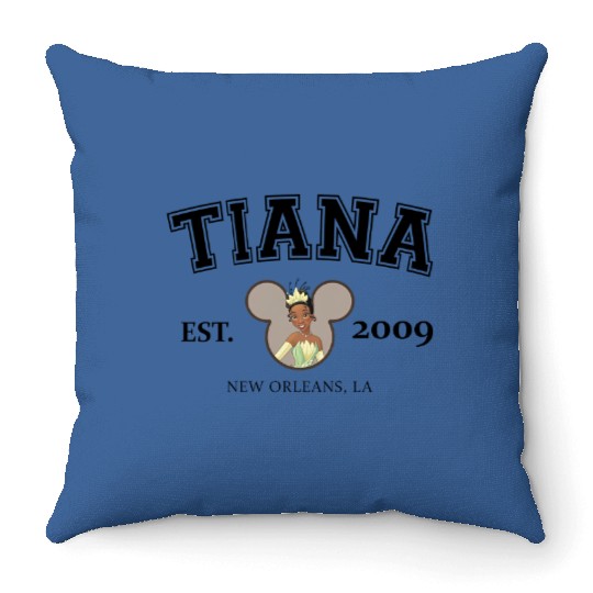 Princess Tiana Comfort Colors Throw Pillows, Disney Princess Throw Pillows, Mickey Ears Throw Pillows