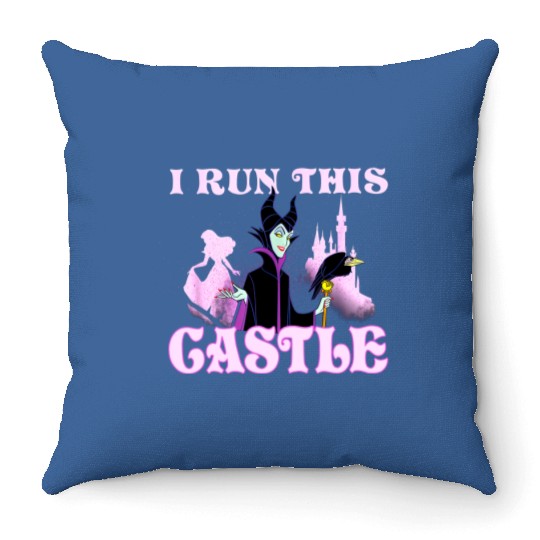 Disney Sleeping Beauty Maleficent I Run This Castle Portrait Throw Pillows