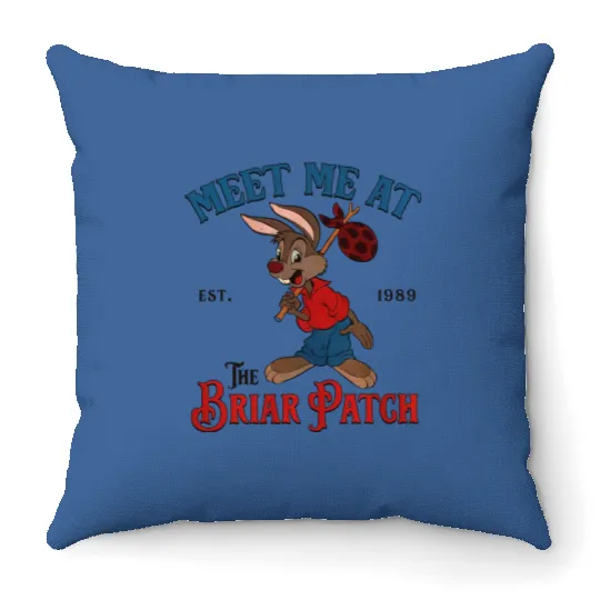 Disney Splash Mountain Vintage Throw Pillows, Meet Me At The Briar Patch Throw Pillows