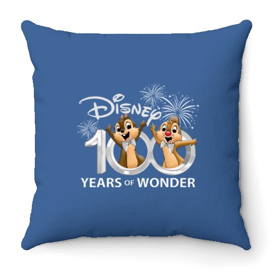 Chip and Dale Disney 100th Anniversary Throw Pillows, Disney 100 Years Of Wonder Throw Pillows