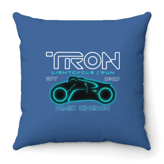 Disney Tron Lightcycle Run Ride Throw Pillows, Tron Lightcylce Run Magic Kingdom Throw Pillows
