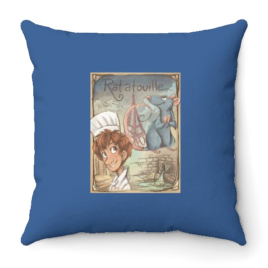Vintage Ratatouille Throw Pillows, Disney Comfort Colors Throw Pillows, Chef Remy Throw Pillows