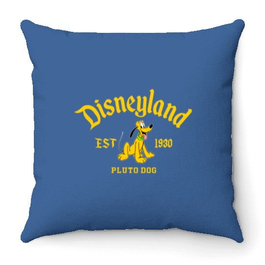 Pluto Disneyland Throw Pillows, Mickey And Friends Throw Pillows, Disney Pluto Throw Pillows
