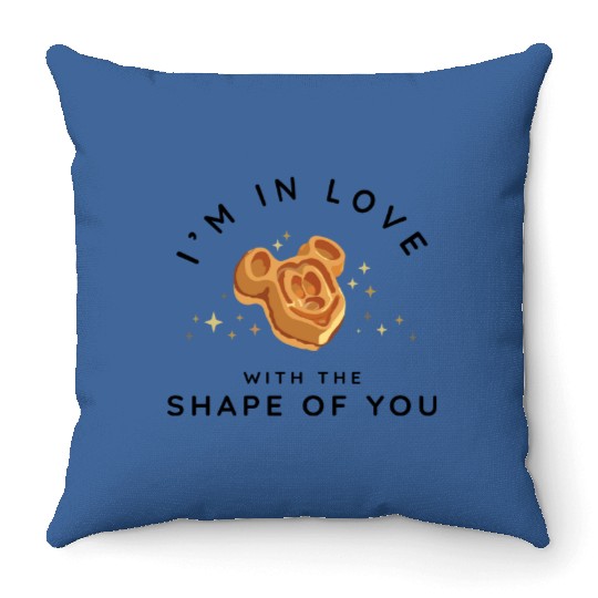 I'm In Love With The Shape Of You Throw Pillows | Mickey Waffle | Disney Snacks