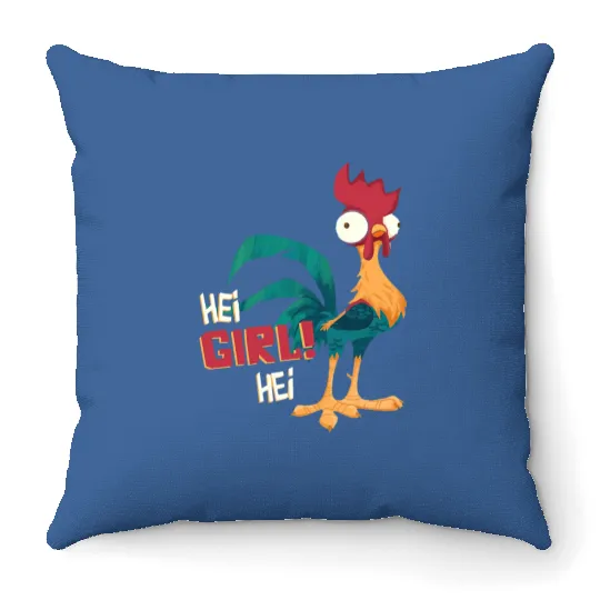 Disney Moana Hei Hei Chicken Hei Girl Hei Comfort Colors Throw Pillows Unisex