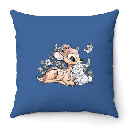 Disney Bambi And Thumper Vintage Throw Pillows