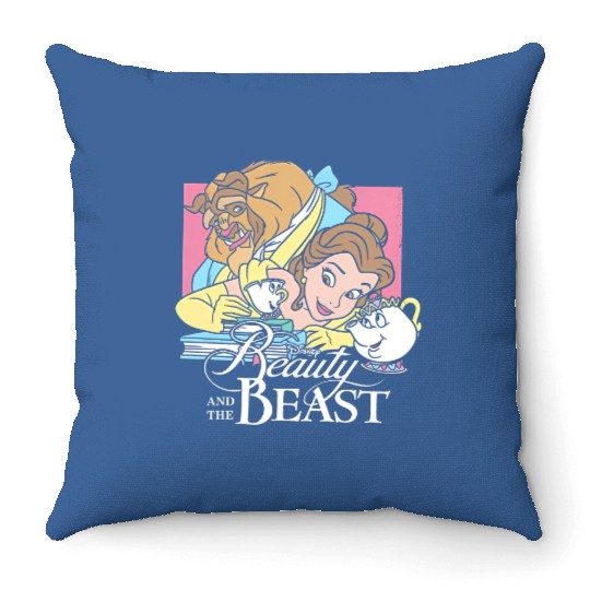 Disney Beauty And The Beast Vintage Throw Pillows, Disney Princess Throw Pillows