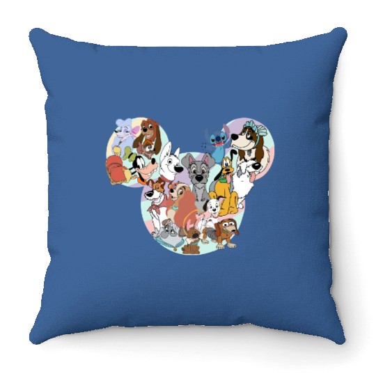 Disney Dogs Throw Pillows, Disney Pets Throw Pillows, Mickey and Dogs Throw Pillows, Disney Dog Throw Pillows