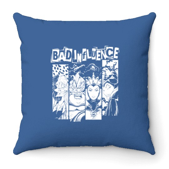 Retro Disney Villains Maleficent Ursula Evil Queen Hades Throw Pillows