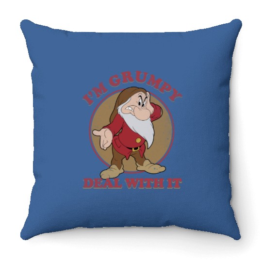 Grumpy Deal With It Dopey And Grumpy 2023 Throw Pillows Disney Trip 2023