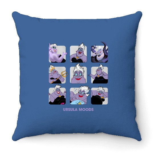 Disney Villains Ursula Moods Throw Pillows, Disney The Little Mermaid Throw Pillows