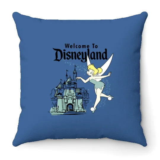 Disneyland Throw Pillows, Tinker Bell Throw Pillows, Tinkerbell Throw Pillows