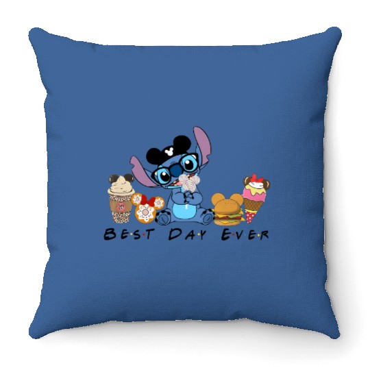 Best Day Ever Throw Pillows, Disney Stitch Throw Pillows, Disney Matching Throw Pillows