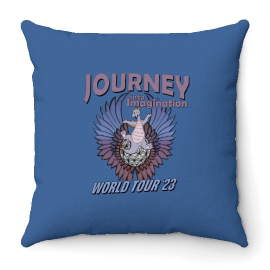 2023 Disney Figment, Disney Distressed Concert Throw Pillows, Epcot Figment Throw Pillows