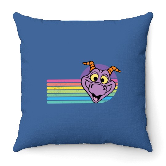 Disney vintage comfort colors Throw Pillows - Disney figment Throw Pillows - Disney Epcot Throw Pillows