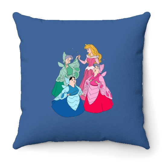 Sleeping Beauty Disney Throw Pillows,Aurora Princess Throw Pillows, Disney Group Throw Pillows