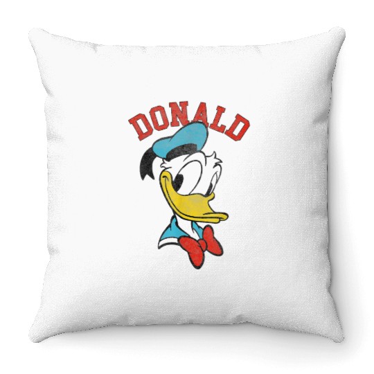 Vintage Donald Duck Comfort Colors Throw Pillows, Disneyworld Throw Pillows