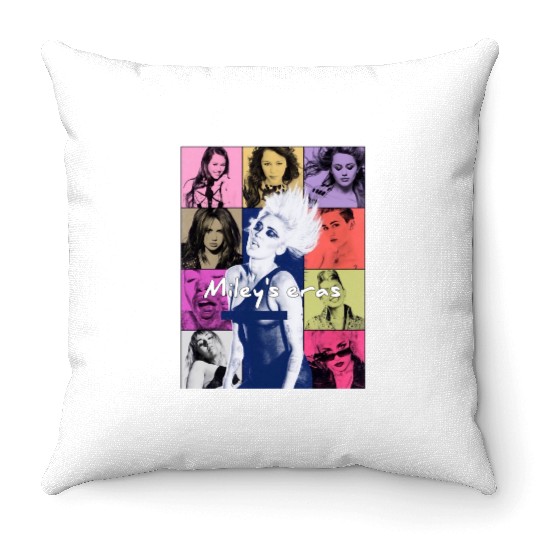 Miley Cyrus Eras Tour Throw Pillows