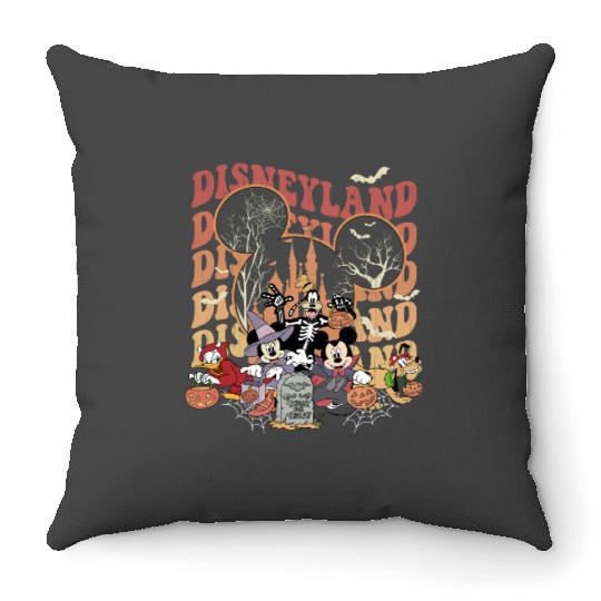 Vintage DisneyLand Halloween Throw Pillows